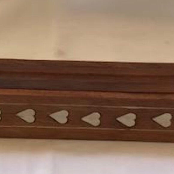 Agarbatti Wood Handmade Coffin Box Incense Stick Burner Holder White Inlay 12" - Picture 4 of 5